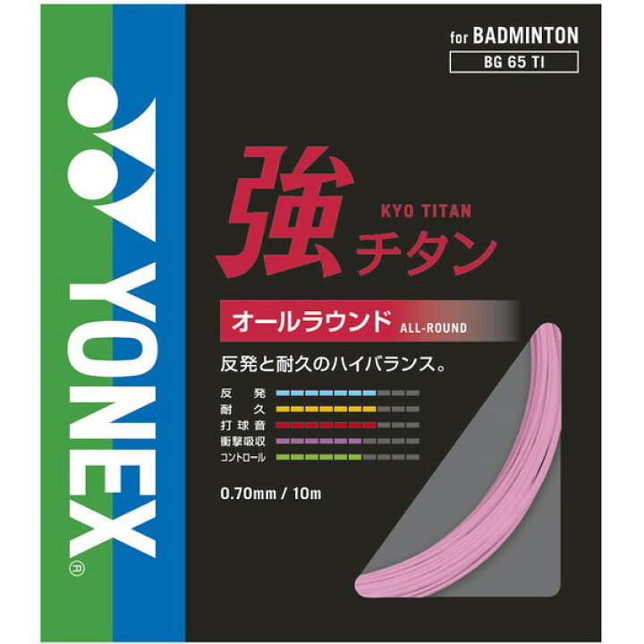 楽天市場】YONEX ヨネックス バドミントン用 ガット 強チタン ピンク 