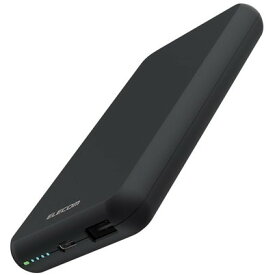ELECOM DE-C38-10000BK ブラック モバイルバッテリー 10000mAh 大容量 入出力(Type-C×1) 出力(USB-A×1) おまかせ充電対応 (PSE適合)