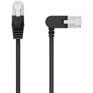 ELECOM LD-GPATSW/BK10 ブラック LANケーブル CAT6A 準拠 1m スリム スイングコネクタ 高速 10Gbps ストレート 爪折れ防止