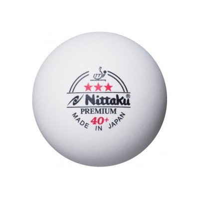 セール特別価格 唯一の日本国産 Made in Japan プラスチック製40ミリ硬式公認球 3個入 即出荷 3スター プラ Nittaku プレミアム