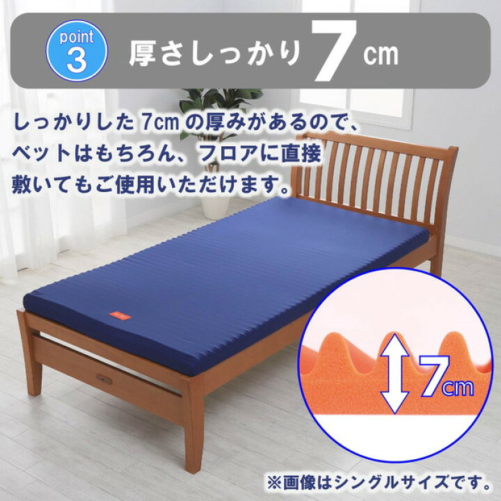 楽天市場】西川 マットレス シングル 高反発 エニーマット 97×195×7cm 