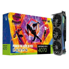 ZOTAC ZTRTX4070AMPSP/ZT-D40700F-10SMP GAMING GeForce RTX 4070 AMP AIRO SPIDER-MAN: Across the Spider-Verse Bundle [グラフィックボード]