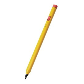 ELECOM P-TPACAPEN02YL イエロー [iPad用 タッチペン (スタイラスペン 充電式 USB Type-C 充電 握りやすい三角形 ペン先交換可)]