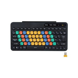 ELECOM TK-FS10DMKBK �u���b�N [���C�����X�L�[�{�[�h ���� 2.4GHz �R���p�N�g �J���[ CapsLock�@�\�������X�C�b�`]