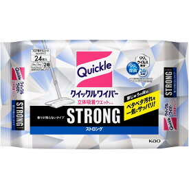 花王 クイックルワイパー 立体吸着ウエットシート ストロング 24枚 kaouREC