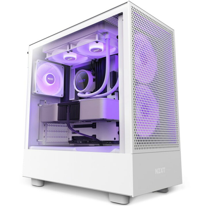 楽天市場】NZXT CC-H51FW-R1 ホワイト H5 Flow RGB [ミドルタワー型PC  