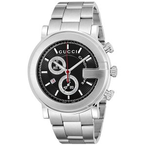 【ショッピングクレジット分割手数料最大60回まで無料!】GUCCI グッチ 腕時計 時計 メンズ G-CHRONO Gクロノ YA101309 ウォッチ シルバー ブラック 黒 防水 誕生日 クリスマス プレゼント 贈り物