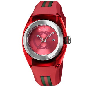 【ショッピングクレジット分割手数料最大60回まで無料!】GUCCI グッチ 腕時計 時計 レディース SYNC シンク YA137303 ウォッチ レッド シルバー グリーン 赤 緑 防水 誕生日 クリスマス ギフト プ