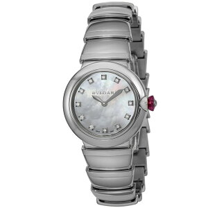 【ショッピングクレジット分割手数料最大60回まで無料!】BVLGARI ブルガリ 腕時計 時計 レディース LVCEA ルチェア LU28WSS/12 ウォッチ ホワイトパール シルバー ステンレス 防水 誕生日 クリス