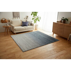 スミノエ 防炎 防ダニ ラグ オンブレー 190×240cm ブルー メーカー直送