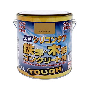 ニッペ 水性シリコンタフ ライトカーキ 1.6L