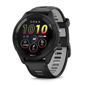 【エントリーでP5倍!14日10:00-16日23:59】 GARMIN Forerunner 265 010-02810-40 Black ブラック [GPSランニングスマートウォッチ]