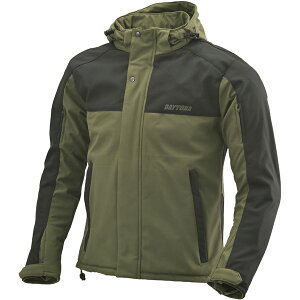 デイトナ(Daytona) バイク用 ジャケット 春秋冬 ソフトプロテクター付属 防風 ストレッチ性 ソフトシェルジャケット DJ-005 オリーブ Mサイズ 39649