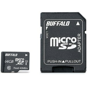 BUFFALO RMSD-064GU1SA UHS-I Class1 microSDXCJ[h SDϊA_v^[t 64GB