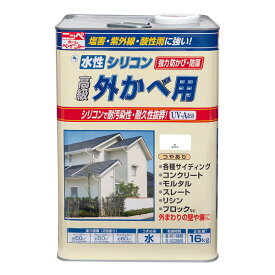 ニッペ 水性シリコン外かべ用 ホワイト 16kg