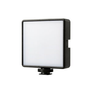 ELECOM DE-L05BK 撮影用ライト LEDビデオライト 四角形8×8cm 5段階調光 USB充電式 2000mAh ブラック