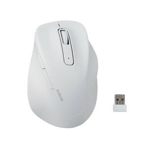 ELECOM M-XGXL30DBSKWH ���C�����X�}�E�X �É� ���� 2.4GHz 5�{�^�� �E���p �R�� XL�T�C�Y EX-G �z���C�g