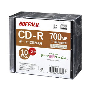 BUFFALO RO-CR07D-012CWZ [wfBA CD-R PCf[^p 700MB @l`l 10+2]