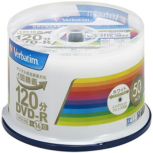 Verbatim VHR12JP50V4 o[xC^^pfBA [DVD-R(CPRM) ^p 120 1-16{ 50 CNWFbgΉzCg[x]