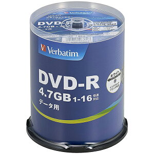 Verbatim DHR47JP100V4 DHR47JP100V4 [DVD-R(Data) 1L^p 4.7GB 1-16{ 100XshP[X100P IJPΉ]
