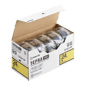 KING JIM SC24Y-5P �e�v��PRO�e�[�v�G�R�p�b�N 24mm �� 5��