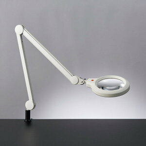 【Z-35L後継】 デスクライト Z-37RL W ホワイト 山田照明 拡大レンズ付き ゆがみにくいレンズ 倍率1.75 高演色LED スプリング内蔵アーム 広範囲 無段階調光 Zライト 正規販売店