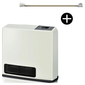 ガスファンヒーター 都市ガス ヒーター リンナイ Rinnai RC-N356E-13A ( 都市ガス用/木造11畳・コンクリ15畳まで ) + タイマー付器具専用ガスコード ( 長さ2m / 都市ガス12A13A・プロパンガスLP兼用 ) セ