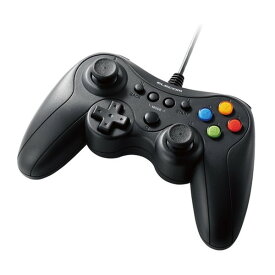 ELECOM JC-GP30XVBK ブラック [ゲームパッド (PCコントローラー USB接続 Xinput Xbox系ボタン配置 FPS仕様 高耐久ボタン 振動)]