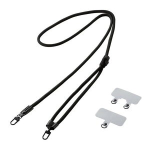 ELECOM P-STSDH2R06BK �u���b�N [�X�}�z�V�����_�[ �X�g���b�v (42�`78cm ���������� �X�g���b�v�V�[�g�t �ۂЂ��^�C�v ���a6mm)]