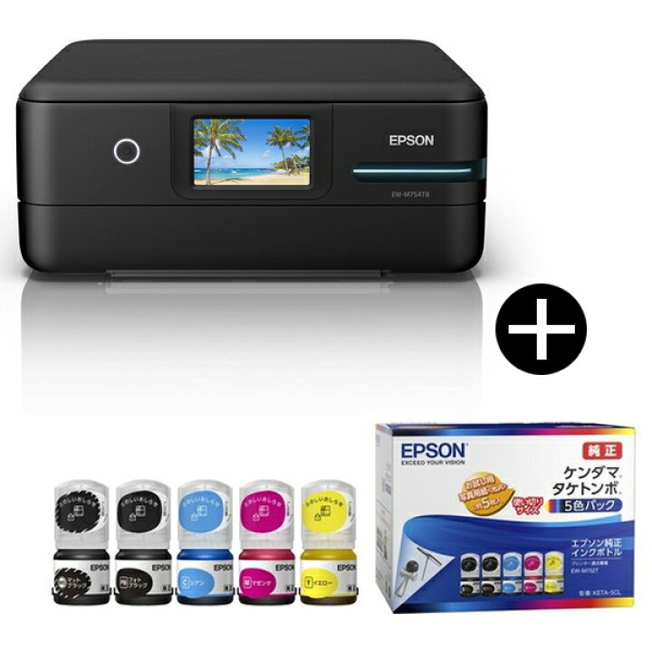 楽天市場】EPSON EW-M754TB ブラック A4カラーインクジェット複合機 