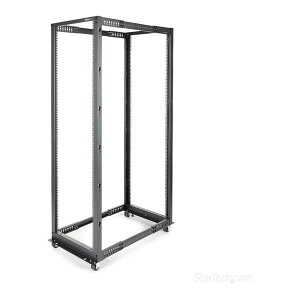 StarTech 4POSTRACK42 �u���b�N [�T�[�o�[���b�N (�I�[�v���t���[���^/42U/4�|�X�g/19�C���`/���s��56.0�`101.7cm/�ÓI�ω׏d600kg/EIA/ECA-310-E����/�L���X�^�[&�A�W���X�^�[�r)]