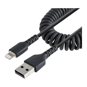 StarTech RUSB2ALT1MBC �u���b�N [���ϋvLightning-USB-A�P�[�u�� (1m �R�C��(�L�k)�^/�A���~�h�@�ە⋭/MFi�F��/iPhone�[�d�P�[�u��/Apple(�A�b�v��)�[�d ���C�g�j���O-USB �ϊ��P�[�u��/�J�[���R�[�h)]