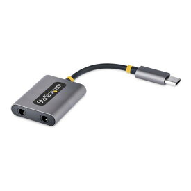 StarTech USBC-AUDIO-SPLITTER [オーディオスプリッター (USB-C接続/2ポート 3.5mm 4極ステレオミニジャック/マイク入力付/24bit DAC/デュアルヘッドセット変換アダプター)]