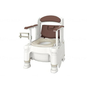 アロン化成 ポータブルトイレFX-30S らくゾウくん 側方ガードナシ アースブラウン 標準 532-950 メーカー直送