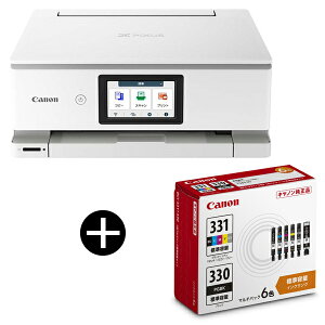 CANON TS8730WH �z���C�g A4�C���N�W�F�b�g�v�����^�[ �����@(�R�s�[/�X�L���i) + 6�F�C���N�Z�b�g