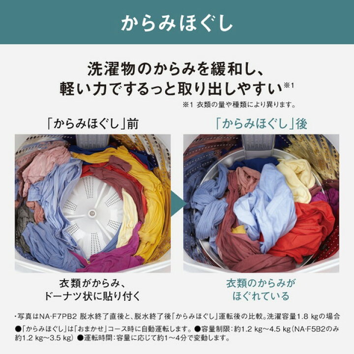 楽天市場】洗濯機 5kg パナソニック PANASONIC NA-F5B2-S 