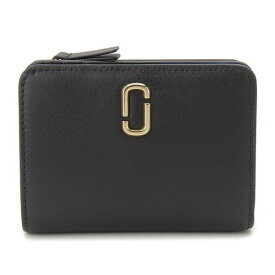 MARC JACOBS マークジェイコブス 二つ折り財布 財布 ザ レザー ブラック 黒 ブランド 2S3SMP003S01 001 THE LEATHER J MARC COMPACT MINI WALLET BLACK コンパクト 誕生日 新生活 プレゼント ギフト 【並行輸入品】
