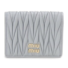 MIU MIU ミュウミュウ 二つ折り財布 財布 マテラッセ ブルー 青 レディース 5MV204 2FPP F0591 BIFOLD WALLET FIORDALISO MATELASSE シンプル コンパクト 誕生日 新生活 プレゼント ギフト 贈り物 【並行輸入品】