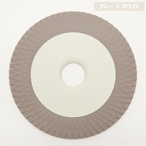 ヒロコーポレーション シリコン鍋敷き HED-3242 グレー×ホワイト メーカー直送