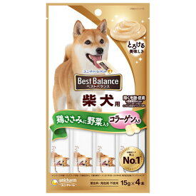 ユニチャーム ベストバランスおやつ 柴犬用 鶏ささみに野菜入り 15g×4本