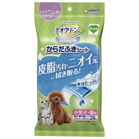 ユニチャーム デオクリーン からだふきシート 小型犬・猫用 やわらかなソープの香り 28枚