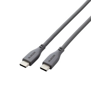 ELECOM MPA-CC5PSS10GY ^CvCP[u (Type-C to C) 1m PD 100W VR (MacBook Pro iPad Ή) O[