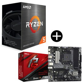 【国内正規品】 AMD Ryzen 5 5500 Wraith Spire Cooler CPU + ASRock B550M Phantom Gaming 4 MicroATXマザーボード セット