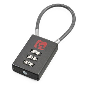 デイトナ D43729 シートバッグ対応 ワイヤーロック ワイヤー長100mm ダイヤルロック ストレートタイプ DLK010 ガンメタ