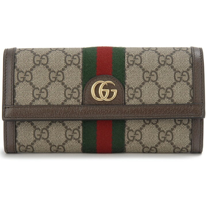 GUCCI 長財布 ベージュ/ブラウン/グリーン/レッド