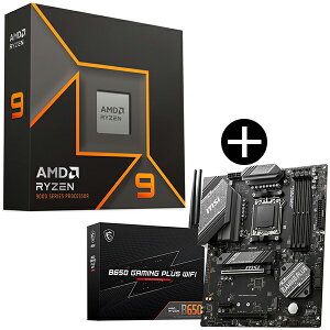 AMD Ryzen 9 9900X W/O Cooler WOF (12C/24T 4.4GHz 120W) CPU + MSI B650 GAMING PLUS WIFI }U[{[h Zbg