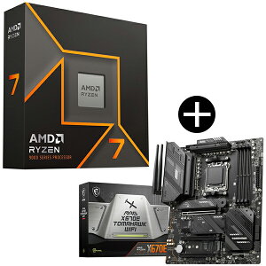 y Zbgi zAMD Ryzen 7 9700X W/O Cooler WOF (8C/16T 3.8GHz 65W) CPU + MSI MAG X670E TOMAHAWK WIFI MSI MAG X670E TOMAHAWK WIFI ATX}U[{[h Zbg