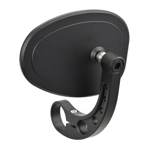 デイトナ D48092 ハイビジミラー バーエンドミラー スリムタイプ MIKAZUKI オーバル ブラック 左右共通 片側1本