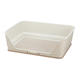 リッチェル 犬 トイレ トイレトレー 囲い オス メッシュ はみ出し 犬用 体重目安12kg以下 お掃除簡単ステップ壁付トイレ ワイド アイボリー