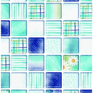 明和グラビア デコタイルシート DGT-01 約25cm×100cm 1 ブルー